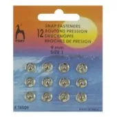 PONY 76509 Копче тик-так никел 9 мм, 12 бр