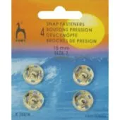 PONY 76516 Копче тик-так никел 15 мм, 4 бр