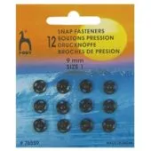 PONY 76559 Копче тик-такчерно 9 мм, 12 бр