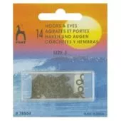 PONY 78554 Телени копчета черни №3, 14 бр