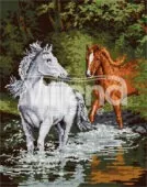 Гоблен „Коне в реката“ DMC