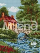 Гоблен „Мелница край реката“ DMC