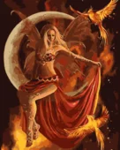 Огнена фея Комплект за рисуване по номера Милена Стил