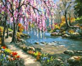 Пролетен пейзаж Комплект за рисуване по номера Милена Стил