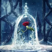 Диамантен гоблен „Ледена роза“