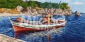 Лодка в морето Гоблен за шиене Милена Стил
