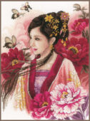 Азиатка в розово Гоблен за шиене Ланарте