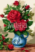 Ваза с рози CR406004 Диамантен гоблен Милена Стил