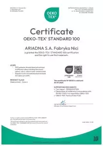 OEKOTEX Certificate